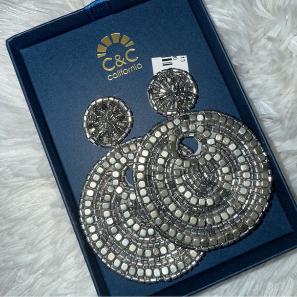 C.C Jewelry - CC Chic Silver Beaded Earrings